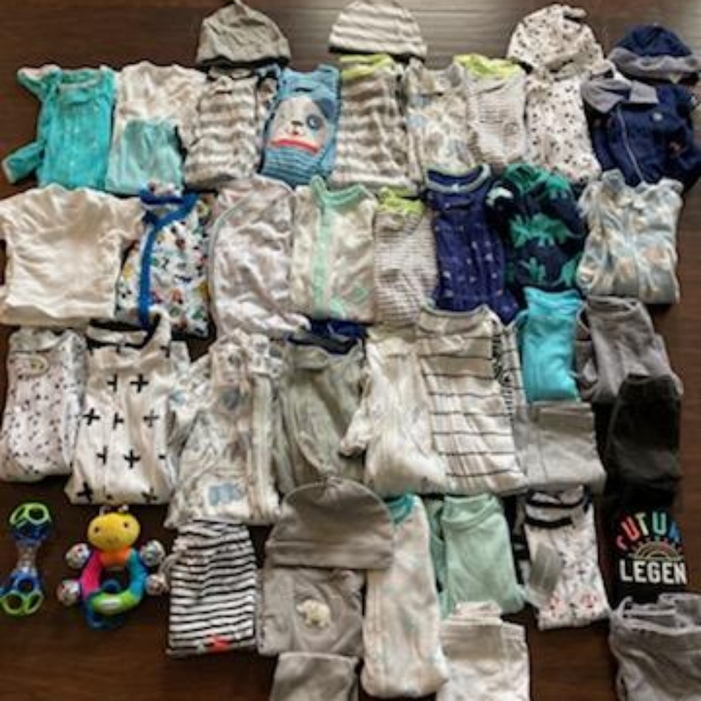 Baby boy clothing, like new, All washed, most not worn. Sizes 3 months & newborn